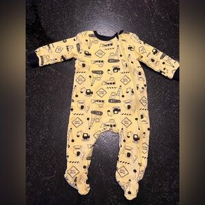 Koala Kids Yellow Construction Print Footie